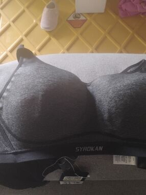Syrokan Gray Padded Sports Bra
